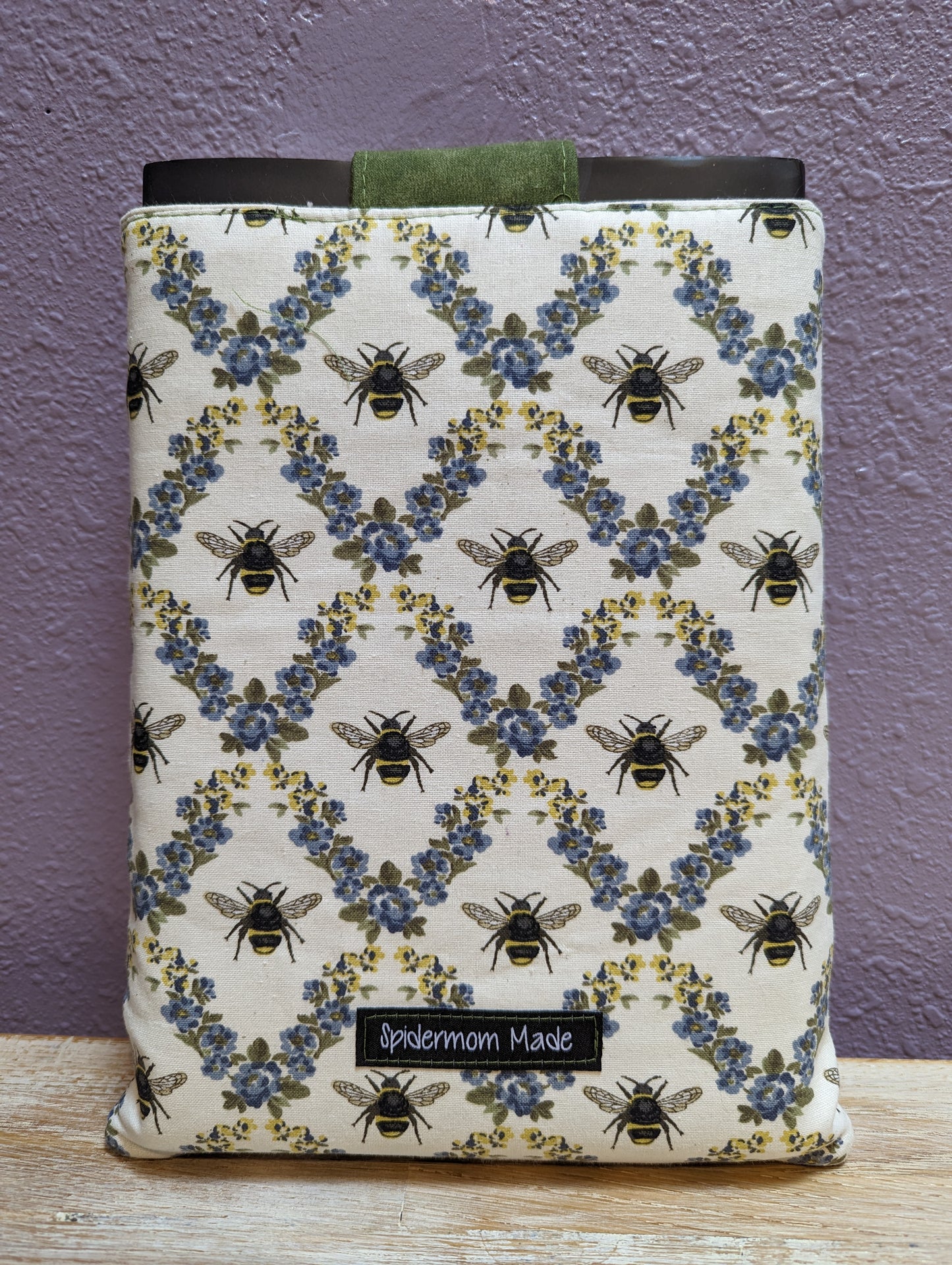 Book Sleeve with Zipper Pocket--SMALL
