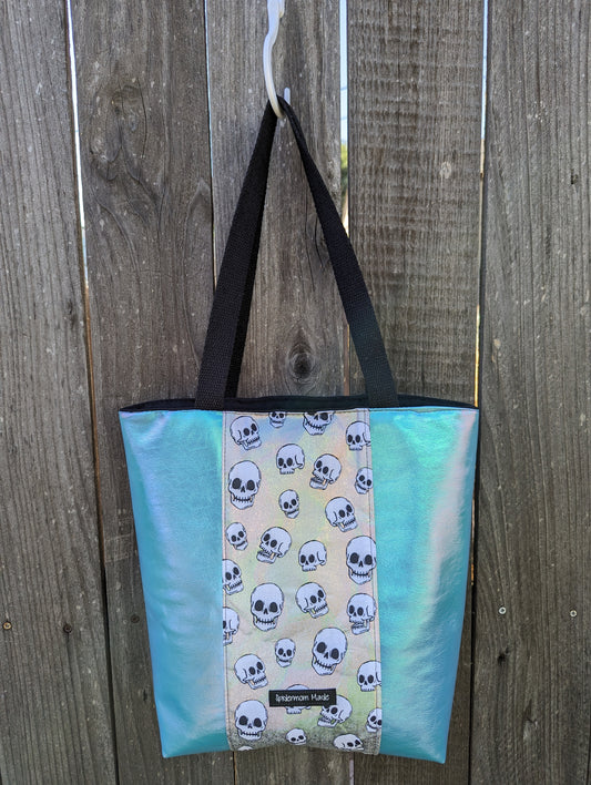 Iridescent Skull Tote